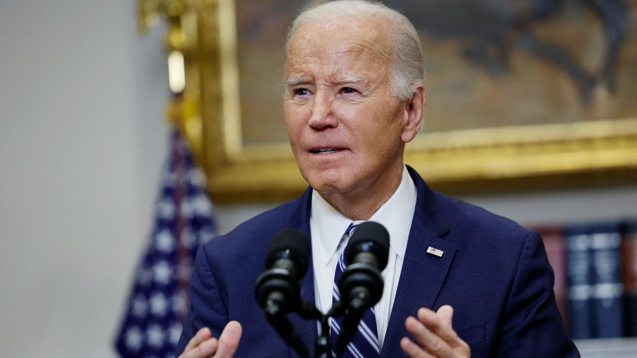 Washington da konferansa katılan Biden a Gazze protestosu